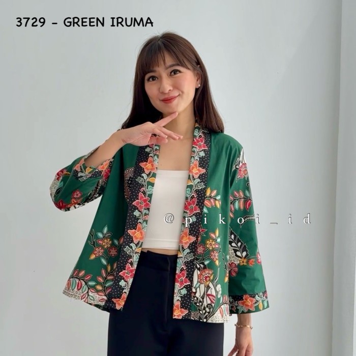 Outer Batik Wanita Ern / Bolero Batik Bunga / Cardigan Batik Kantor