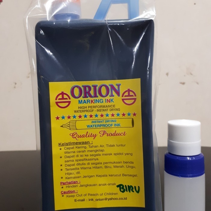 

Terlaris Tinta Spidol Permanen Orion/ Tinta Karung / Tinta Ekspdedisi SALE