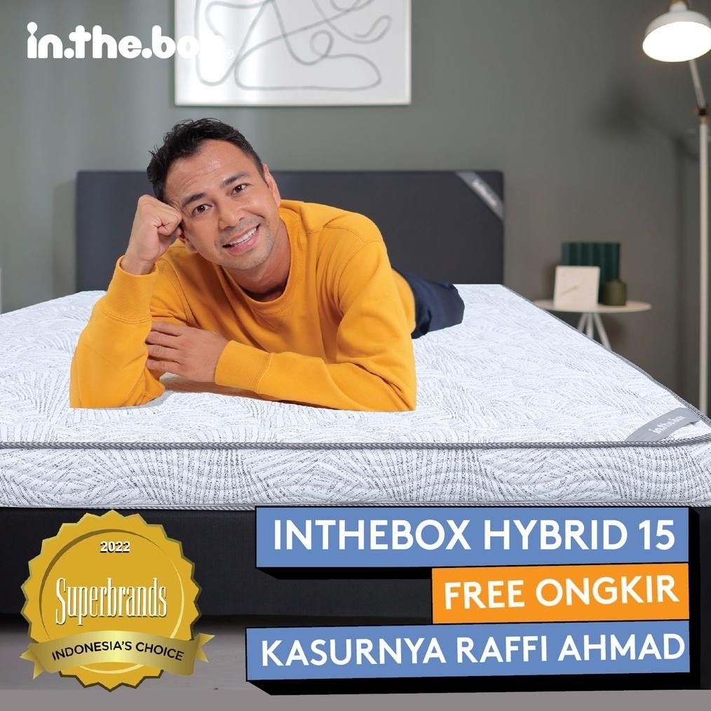 Kasur Busa Berkualitas IN THE BOX HYBRID 15 - FREE Bantal | Ukuran 90x200, 100x200, 120x200, 140x200
