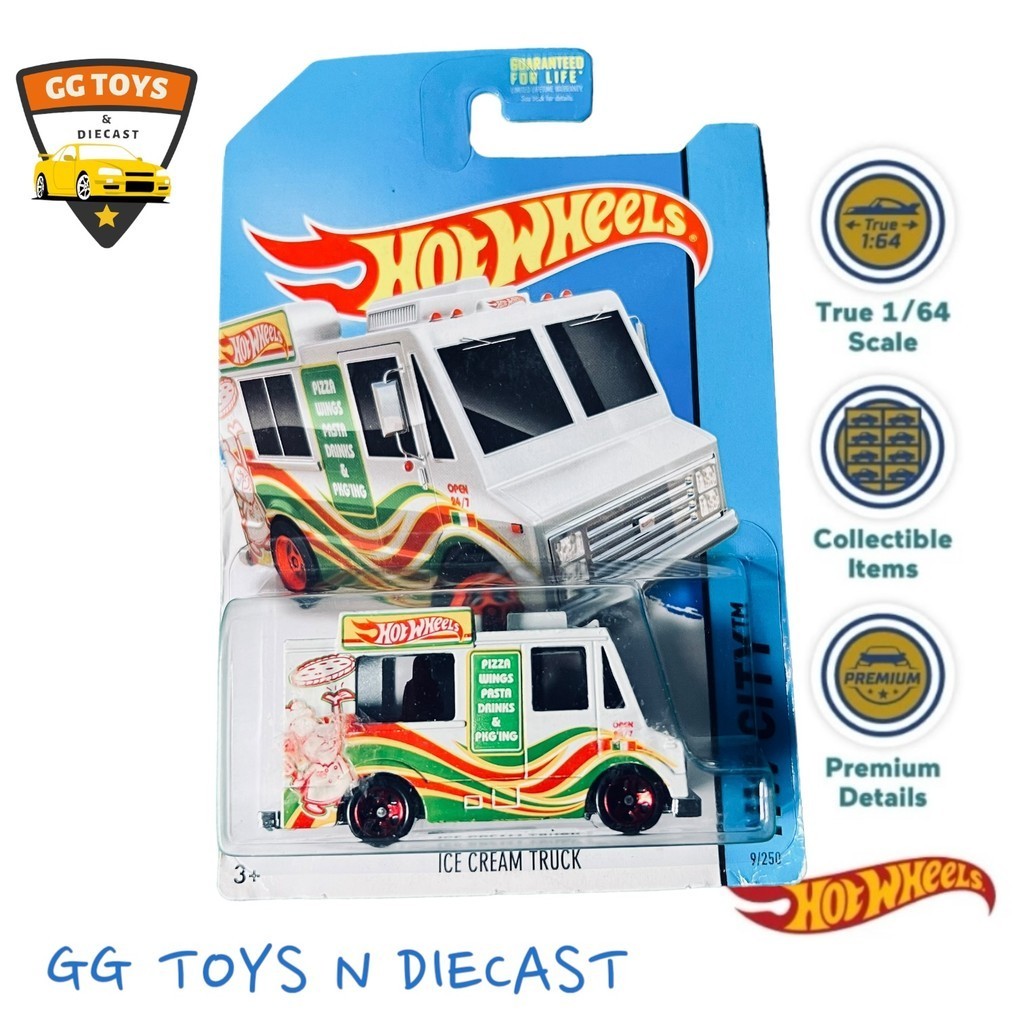 Hotwheels HW Bluecard Van Ice Cream Truck Putih