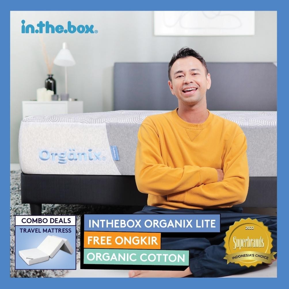 INTHEBOX - Bundle Kasur Latex Organix Lite + Travel mattress - Ukuran kasur 90x200, 100x200, 120x200
