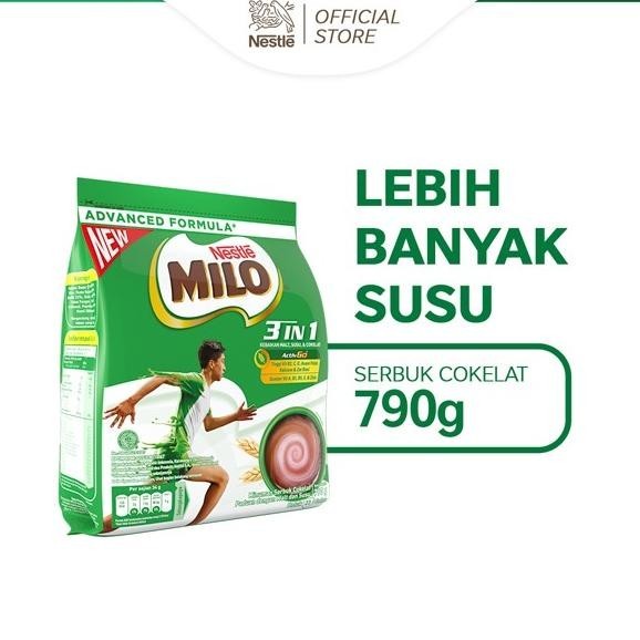 

MILO 3in1 ACTIV-GO Susu Coklat Pouch 790g