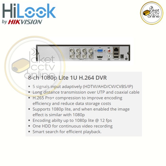Paket Cctv 8 Kamera 2Mp Hilook Murah Tanpa Hdd