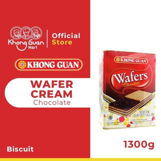 

Khong Guan Wafer Cream Chocolate Persegi 1300 Gram