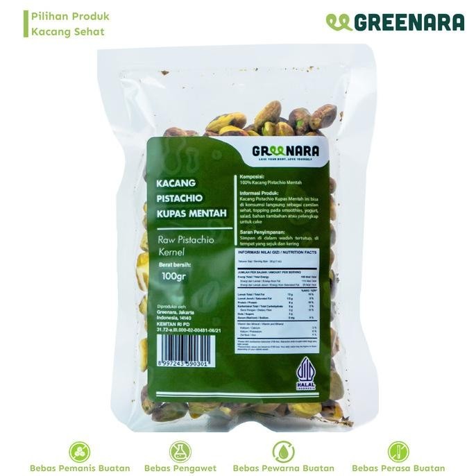 

Greenara Kacang Pistachio Kupas 100gr