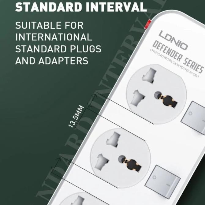 Ldnio Sc4408 Stop Kontak 4 Universal Plug And 4 Usb