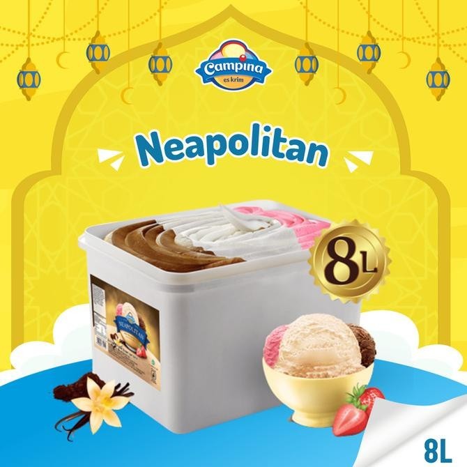 

Ice Cream Campina 8 Liter Neapolitan - Es Krim