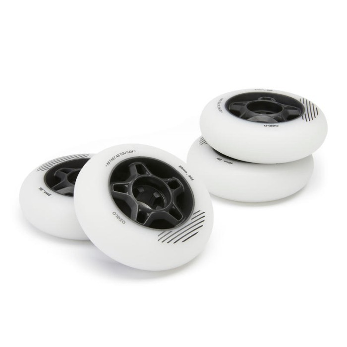 RODA SEPATU RODA ISI 4 80MM 80A DEWASA - PUTIH OXELO ORIGINAL BEST QUALITY