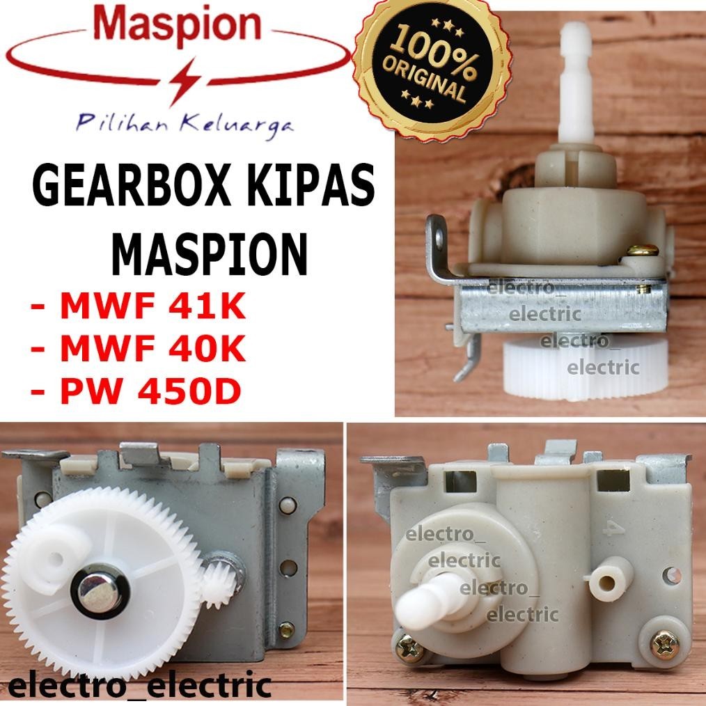 Sparepart Gear Box Kipas Angin Maspion Kotak Untuk MWF41K  MWF40K PW450D Original