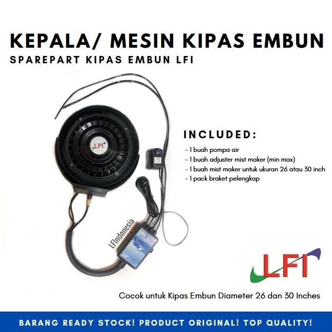 Sparepart Kipas Angin Embun Air 26 Inches - 40 L (pompa & mist maker)