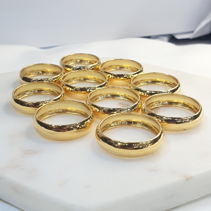 Cincin Emas Asli Polos Kadar 700 16K Belah Rotan Nikah Kosong 1 gr