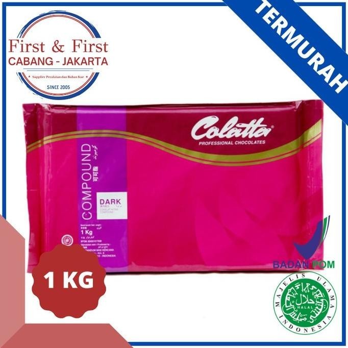 

Colatta Dark Compound 1 KG / coklat blok colata hitam 1kg