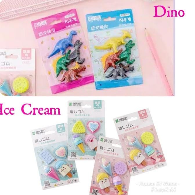 

New Penghapus Ice Cream - Penghapus Dinosaurus - Penghapus Anak Lucu Terbaik