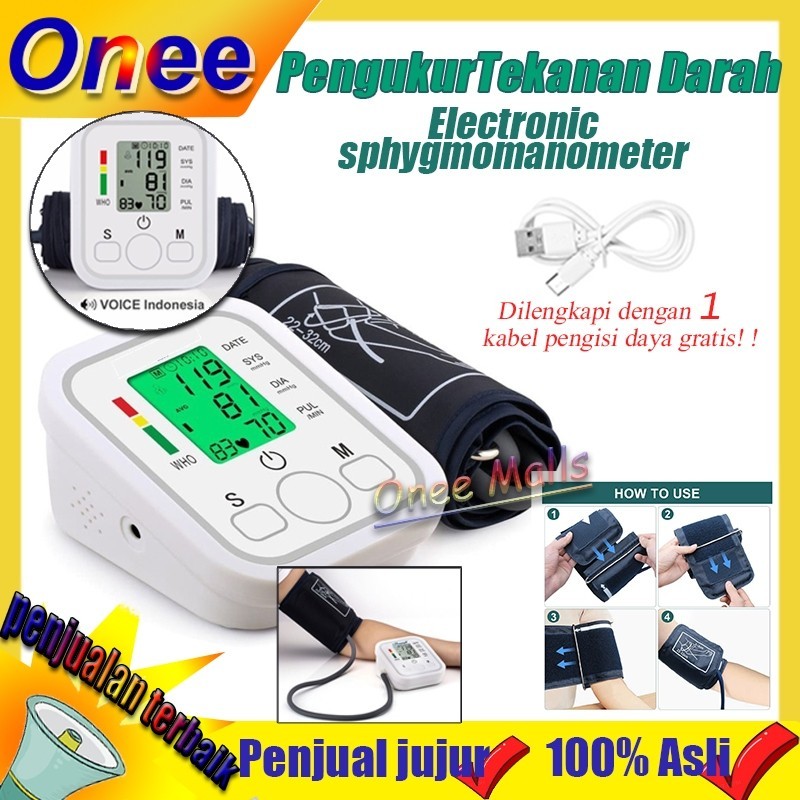 Tensimeter Digital Alat Tensi Darah Tensi Darah Digital Blood Pressure Monitor Sphygmomanometer Alat