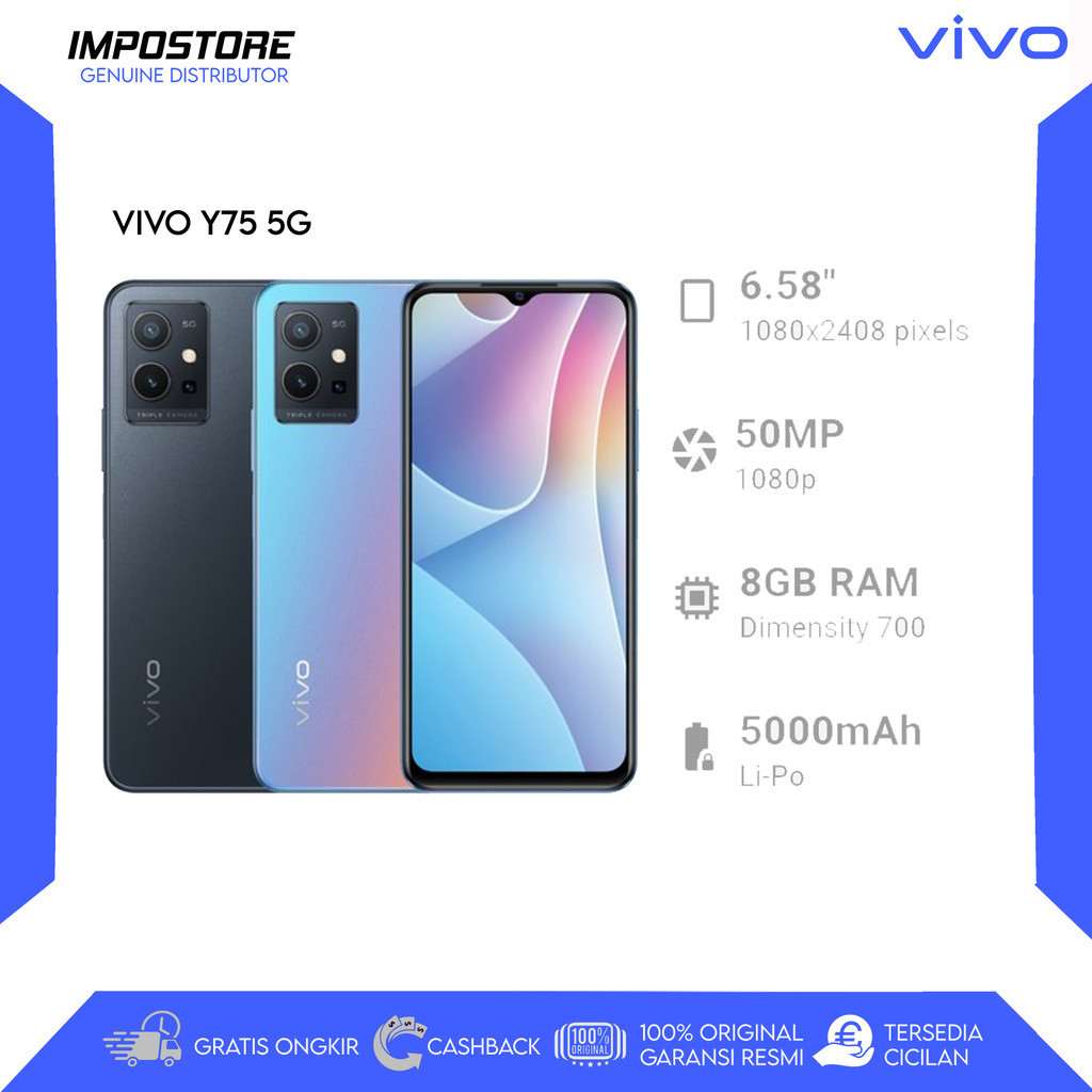 VIVO Y75 5G - 8/128GB - DIMENSITY 700 - REPACK