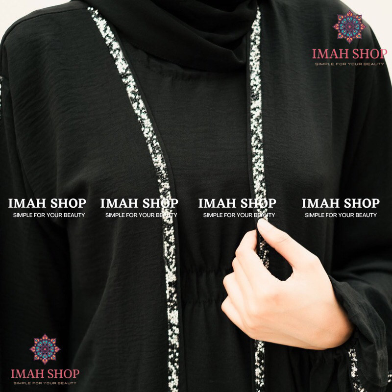 [LAST EDITION] MODEL TERKINI Abaya Set Dress Gamis Wanita Muslimah Murah Bahan Crinkle Premium 921