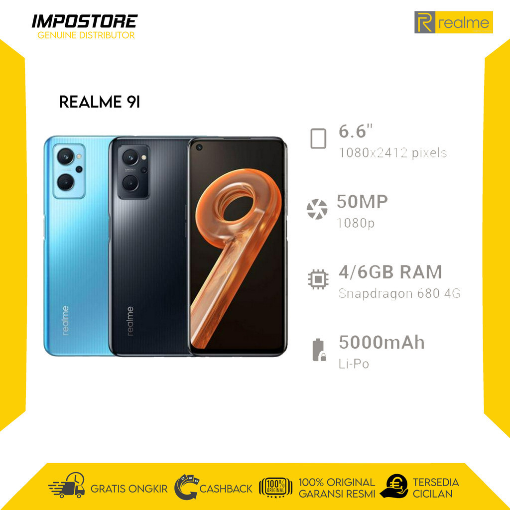 REALME 9i - 4/64GB - SNAPDRAGON 680 - REPACK