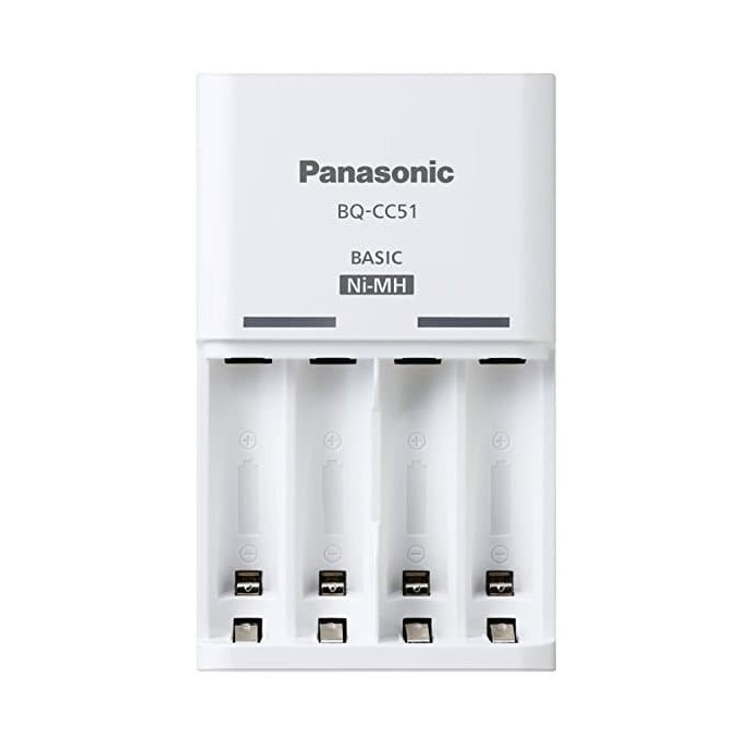 Charger Baterai Panasonic Eneloop + Baterai Aa 4Pcs, Charger Eneloop