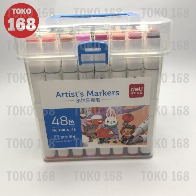 

Deli Sketch/Water-Based Marker/Spidol Sketsa 70816 48 Warna (Set)