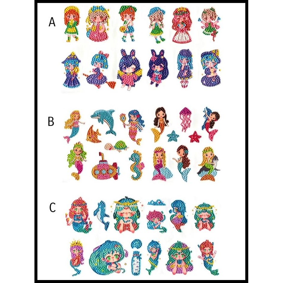

BEST DEAL DIY STICKER DIAMOND PAINTING DISNEY CARTOON N ANIMAL DRILL CRAFT KIT !!!!!!