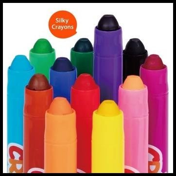 

TERBARU TOOKYLAND SILKY WASHABLE CRAYON (TUBE) 12 COLORS NEW DESIGN IN A TUBE !!!