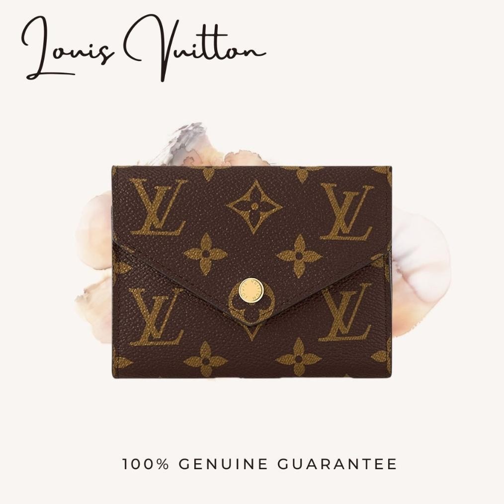 100% originalBox + dust bagLV Louis Vuitton victorne dompet lipat wanita/Dompet koin/dompet LV