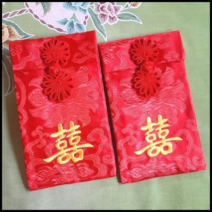 

BEST DEAL ANGPAO KAIN BROKAT BORDIR SHUANG XI HIGH END MERAH SANGJIT/KAWINAN DLL !!