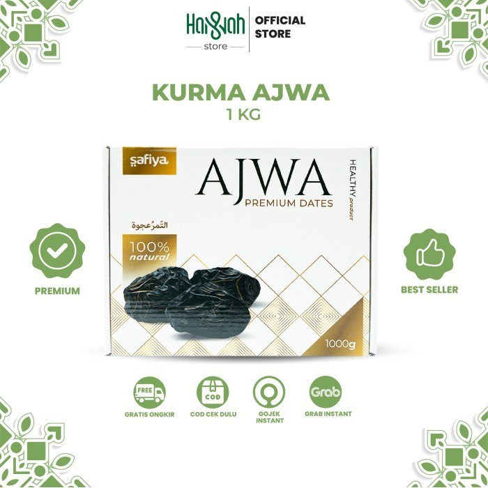 

Kurma Ajwa Madinah 1 Kg / Kurma Nabi / Premium Original