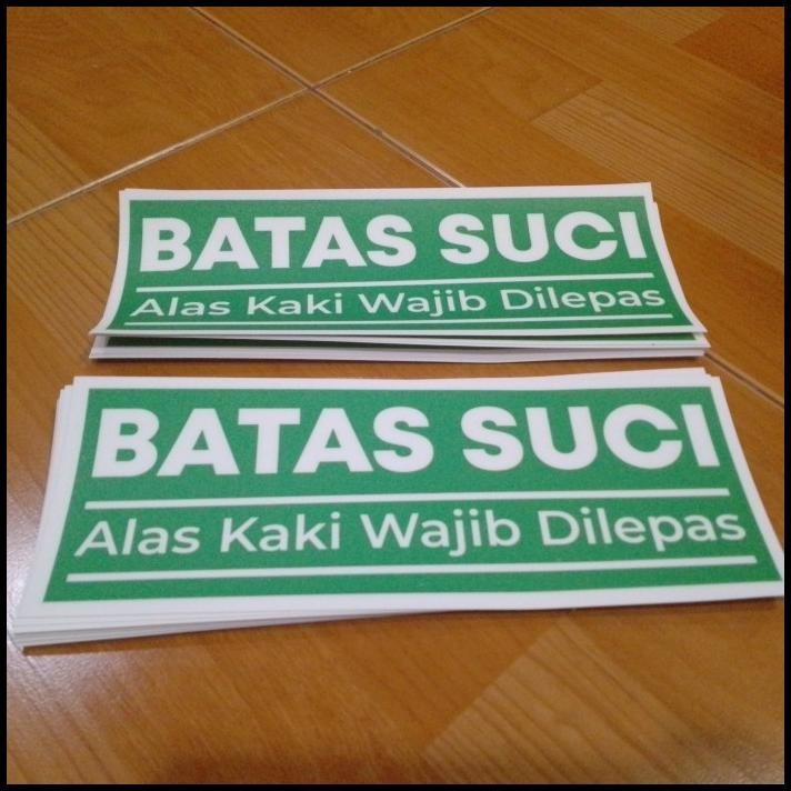 

GRATIS ONGKIR STIKER BATAS SUCI ALAS KAKI WAJIB DILEPAS