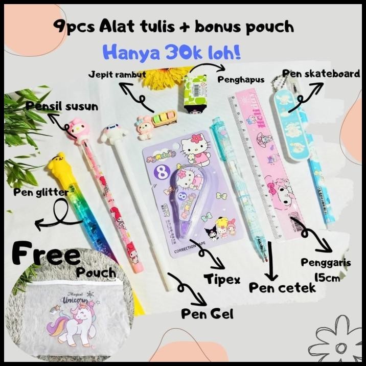 

DISKON PAKET ALAT TULIS SANRIO 30RB SUPER LENGKAP IMUT CANTIK MURAH !!!!