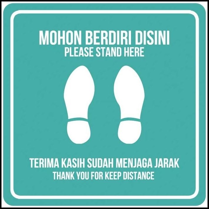 

HOT DEAL STIKER STIKER JAGA JARAK PENANDA JARAK BILINGUAL INDONESIA-INGGRIS !!!!!
