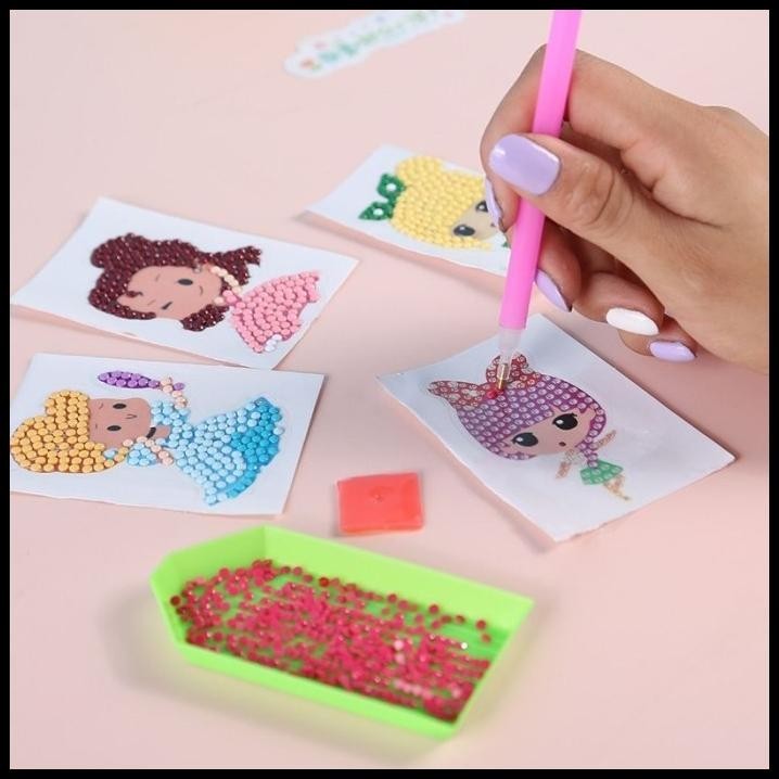 

HOT DEAL DIAMOND STICKER PAINTING CUTIE POP CFC STIKER ART TEMPEL PRINCESS