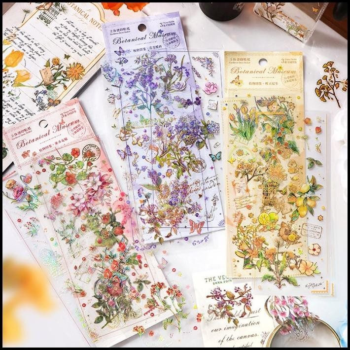

TERMURAH 3 LEMBAR STIKER PET SERI TANAMAN BUNGA JOURNAL DIARY STICKER JURNAL SCRAPBOOK (DIE-CUT) !!!!!!