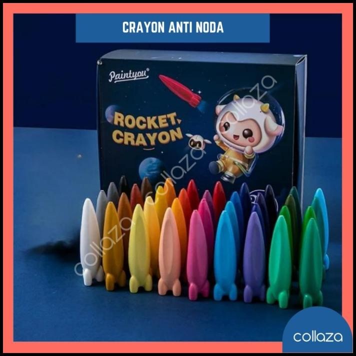 

BEST DEAL PAINT YOU KRAYON PLASTIK NON TOXIC ANTI NODA TANGAN CRAYON ROKET ANAK !!!!!
