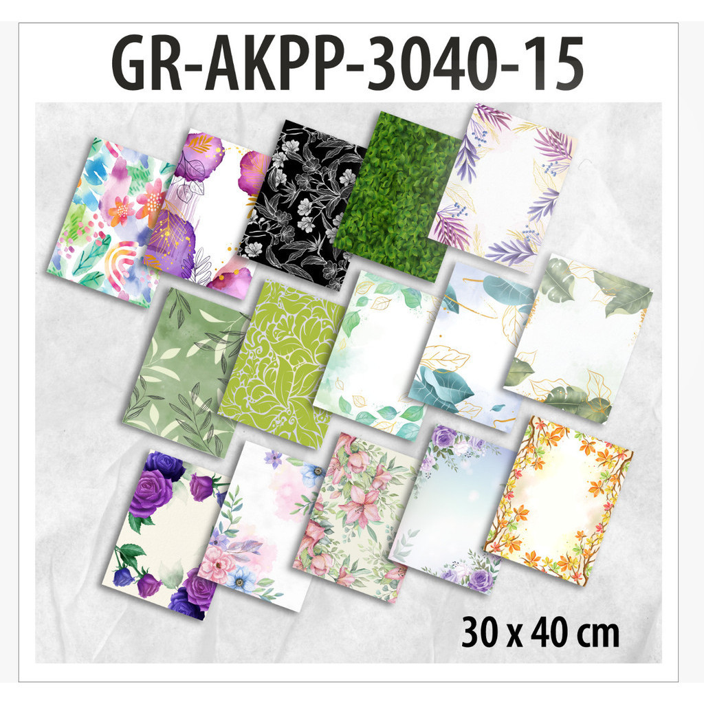 GR-AKPP-3040-15 Cake board tatakan alas kue 30 x 40 cm bunga mawar (Cake Board)