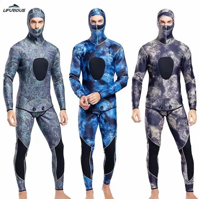 Terbaru Wetsuit Spearo Camo Panah Nembak Ikan Spearfishing Baju Diving 3Mm Promo Terlaris