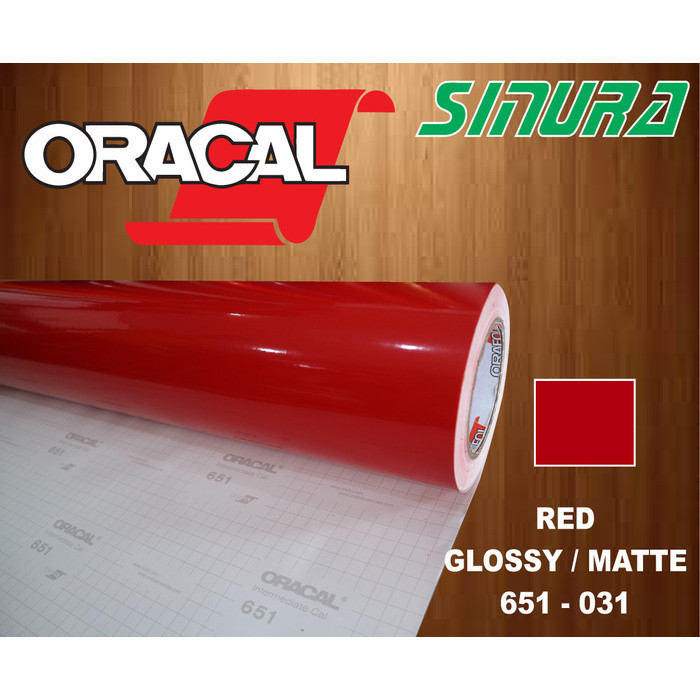 Terbaru Sticker Oracal 651-031 Red (Glossy/Matte) Promo Terlaris
