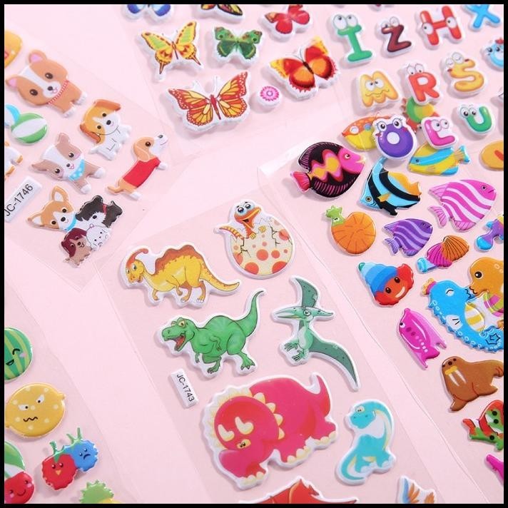 

TERMURAH GROSIR ISI 20PCS STIKER ANAK TIMBUL 3D - STIKER KARAKTER TEMPEL