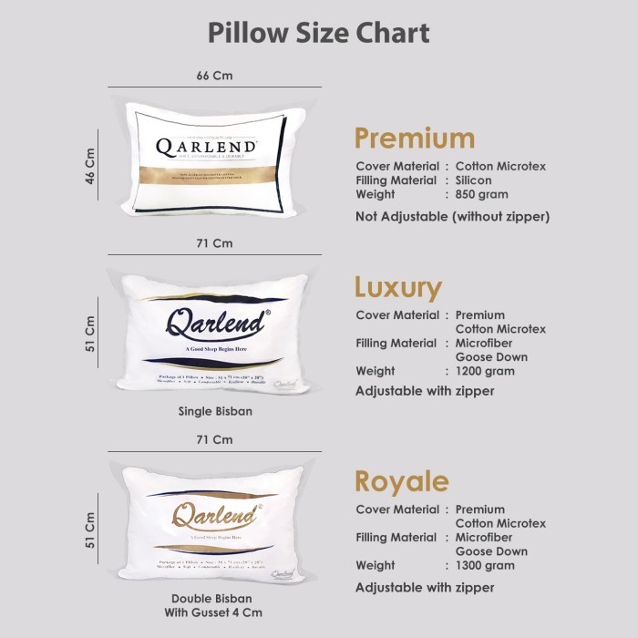 Bantal Hotel Empuk Microfiber Bulu Angsa Sintetis - Qarlend Luxury