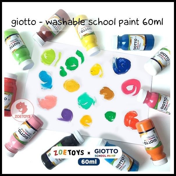 

BEST DEAL ZOETOYS GIOTTO - WASHABLE SCHOOLPAINT 60 ML | PERLENGKAPAN CAT LUKIS !!!