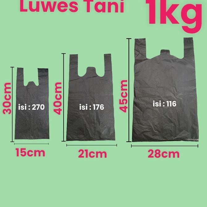 

```````] Kantong Kresek 1 kg 1000 gram / Plastik Polos Hitam Kiloan Murah