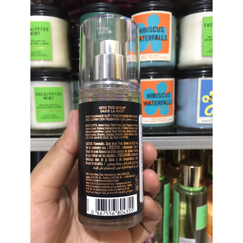 PARFUME PREMIUM l UNISEX l Bath and body works bbw body mist into the night travel size 75 ml