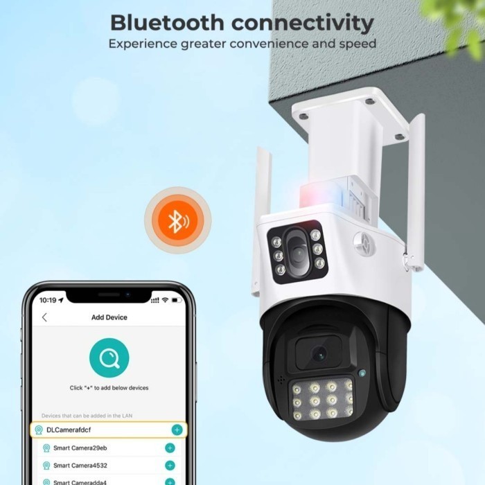 Ip Camera Outdoor Wireless Dual Lens Cctv Ptz 8Mp Xmeye Icsee