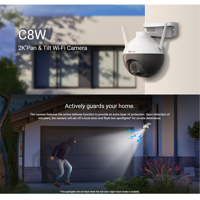 Ezviz C8W 4Mp 2K+ Pan & Tilt Wi-Fi Camera