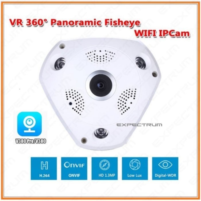 Vr Cam 360 V380 Pro Ip Cam Vr 360 Wireless Fish Eye 360 3D Panoramic