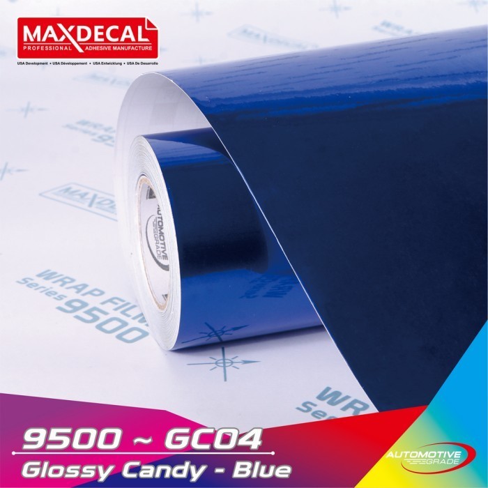 Maxdecal 9500 Gc04 Blue Gloss Candy Metallic Vinyl Premium Car Wrap