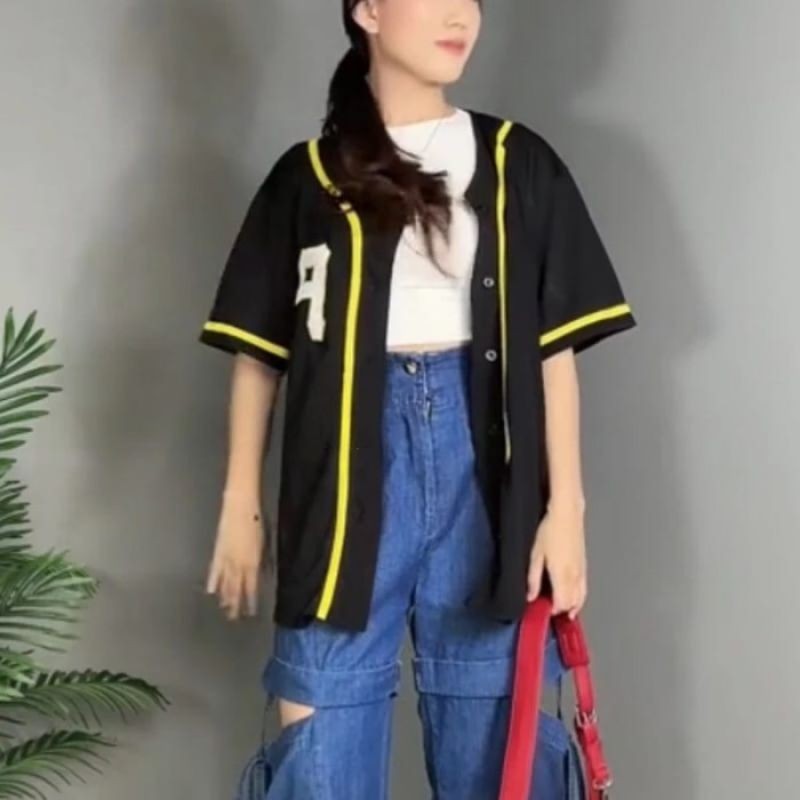 kaos jersey baseball pria wanita/baju baseball & softball/jersey baseball