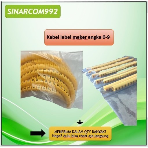 Label maker angka 0-9 / Penanda kabel LAN / Nomorin Kabel Lan