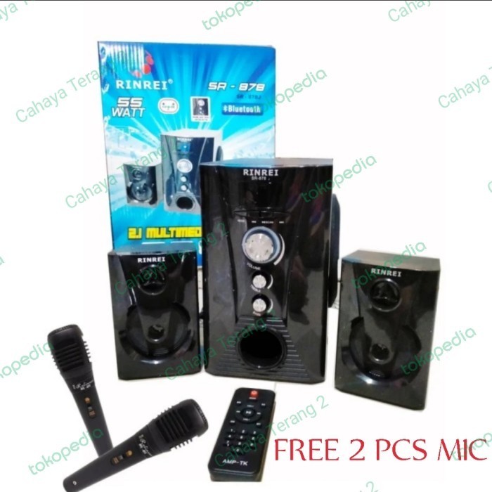 Open DS] Speaker Bluetooth Multimedia+Karaoke RINREI SR-878J (FREE 2x MIC)