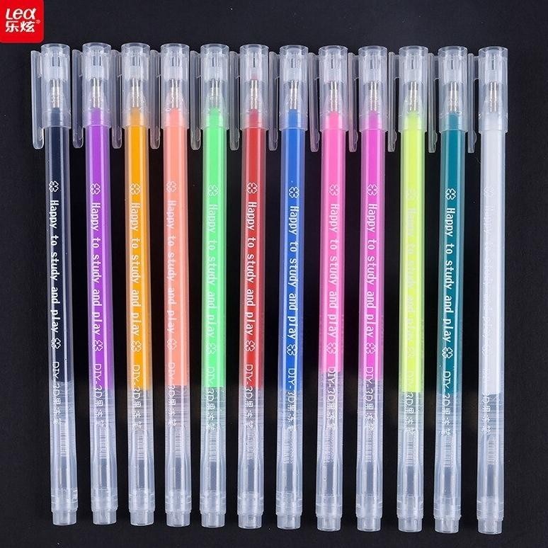 

Bisa COD Color Gel Pen Pulpen Gel 12 Warna Cerah Needle Tip 0.5mm Panjang Penulisan Hingga 400 m Berkualitas